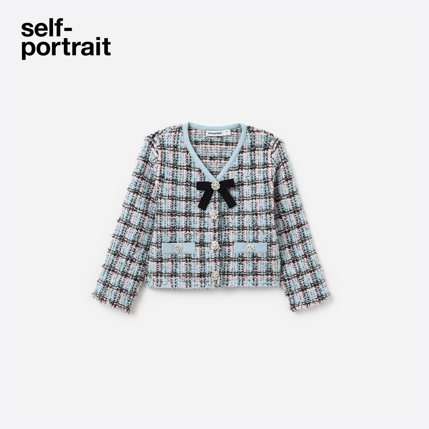 self-portrait 2026早春童装新款绿混色条纹针织毛衫外套上衣,童装/婴儿装/亲子装,毛衣/针织衫,淘宝优惠券,粉丝福利购,淘宝优惠卷