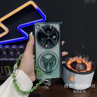 适用于OPPOFindN3手机壳新款findn3网红女款折叠屏镜子支架保护套壳膜一体超薄防窥全包防摔超好看爆款高级感