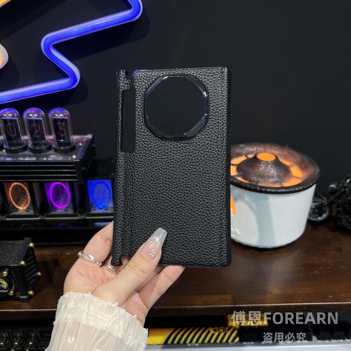 适用华为matext真皮双中轴手机壳