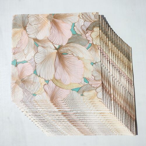 Floral Paper Napkins for Party Decoupage 蝶骨巴特花朵餐巾纸