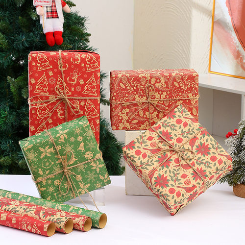 New Year Christmas Gift Wrapping Paper 圣诞节新年礼物包装纸