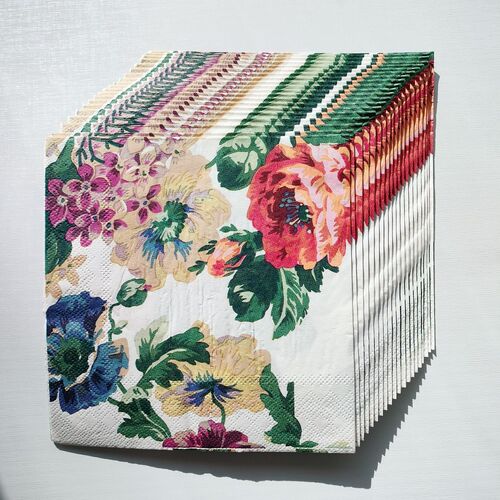 Floral Decorative Paper Napkins Decoupage 派对蝶骨巴特餐巾