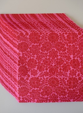 Red Flower Paper Napkins Party Decoupage 红色小花派对餐巾纸