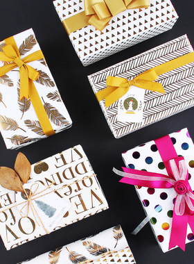 Trending Golden Feather Gift Wrapping Paper 高档礼物包装纸