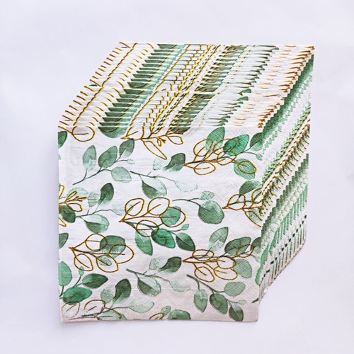蝶骨巴特尤加利叶纸巾Eucalyptus Leaf Paper Napkins Decorative