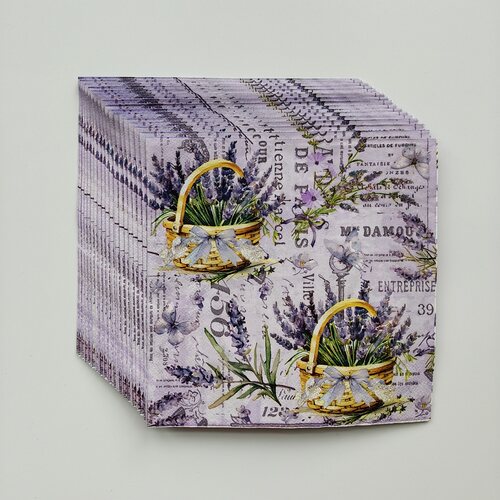 薰衣草印花派对纸巾 Decorative Lavender Floral Paper Napkins
