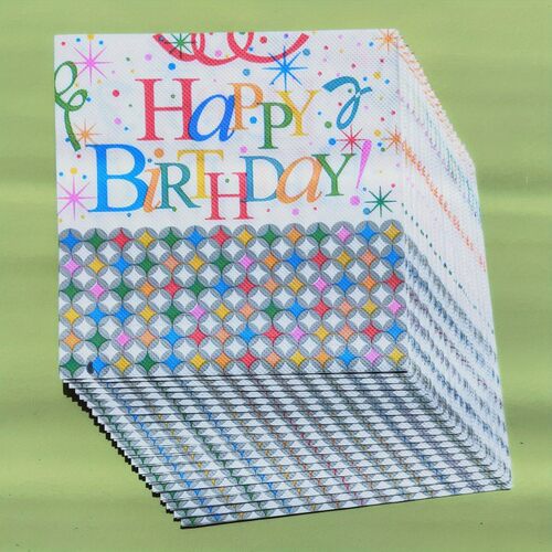 生日派对纸巾一次性餐垫 Happy Birthday Party Paper Napkins