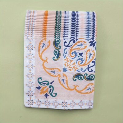 BOHO Flower Paper Napkins Decoupage Party 波西米亚印花餐巾纸