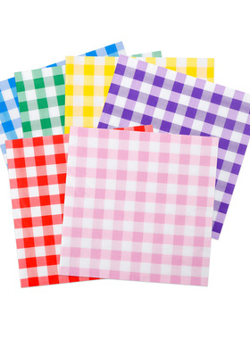 Plaid Checks Paper Napkins Party 小方格子派对餐巾纸巾25*25cm