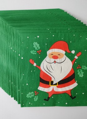 Christmas Santa Claus Paper Napkins Decoupage 圣诞老人餐巾纸