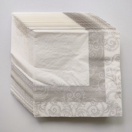 Nordic Pattern White Paper Napkins Party Decor婚礼派对餐巾纸