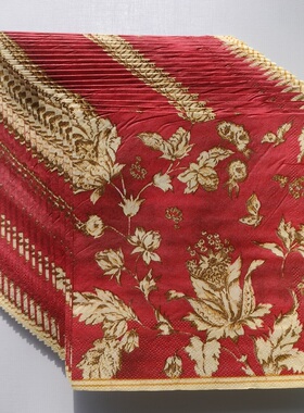 Golden Flower Red Paper Napkins Party 婚礼蝶骨巴特红色餐巾纸