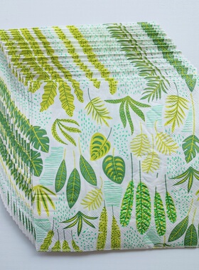 Green Leaf Paper Napkins Party Decoupage蝶骨巴特婚礼餐巾纸巾