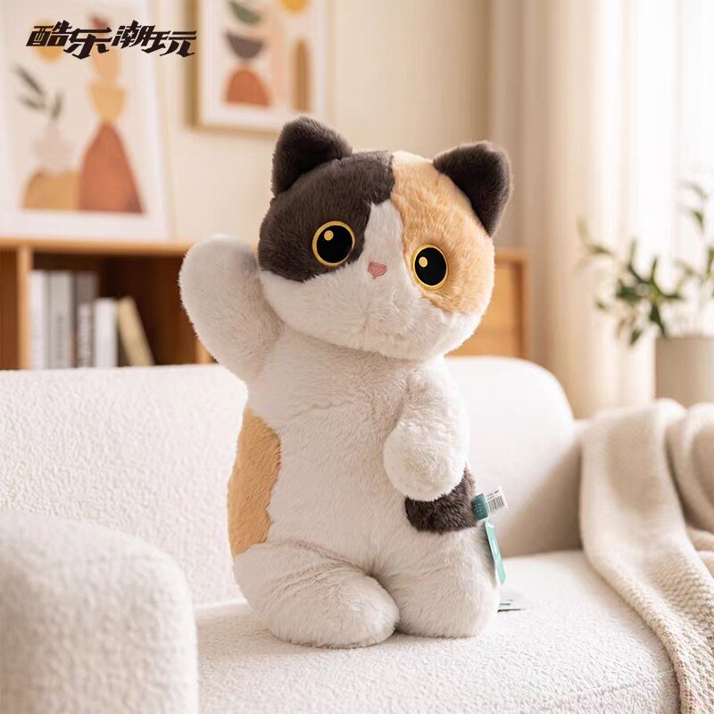 开学礼物酷乐潮玩可爱HELLO三花猫黑猫长抱枕靠垫毛绒玩偶陪睡图片
