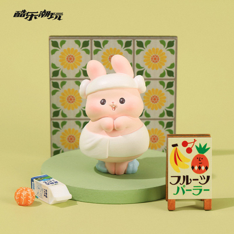 酷乐潮玩嗨皮兔可爱卡通摆件小兔子创意桌面装饰车载内饰品小礼物