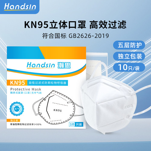 handsinKN95立体成人口罩