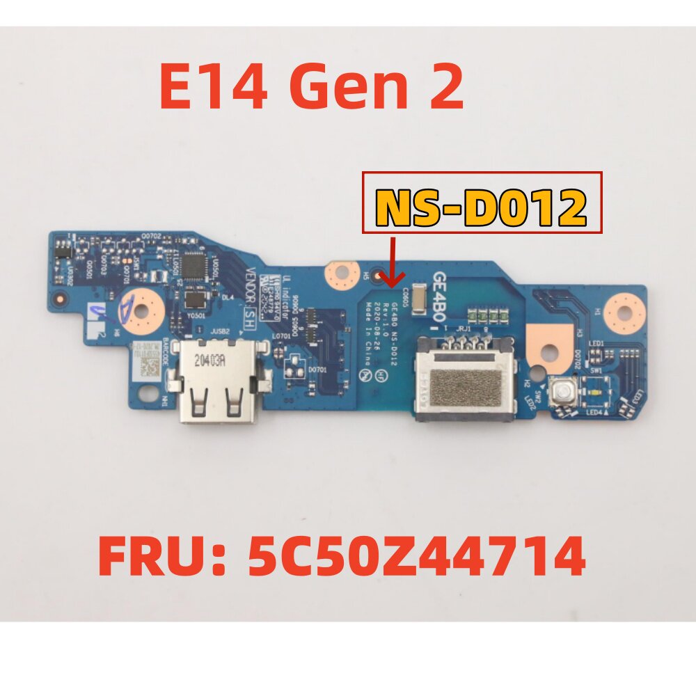 ThinkPad R14 E14 Gen2 开关板 网卡板 USB板 NS-D012 5C50Z44714