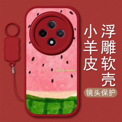 西瓜适用OPPOA3pro手机壳A2/A11X小羊皮A3 5G/A35/36/53/56/新款A9X/A93/A93s挂绳卡通A95/96/97女