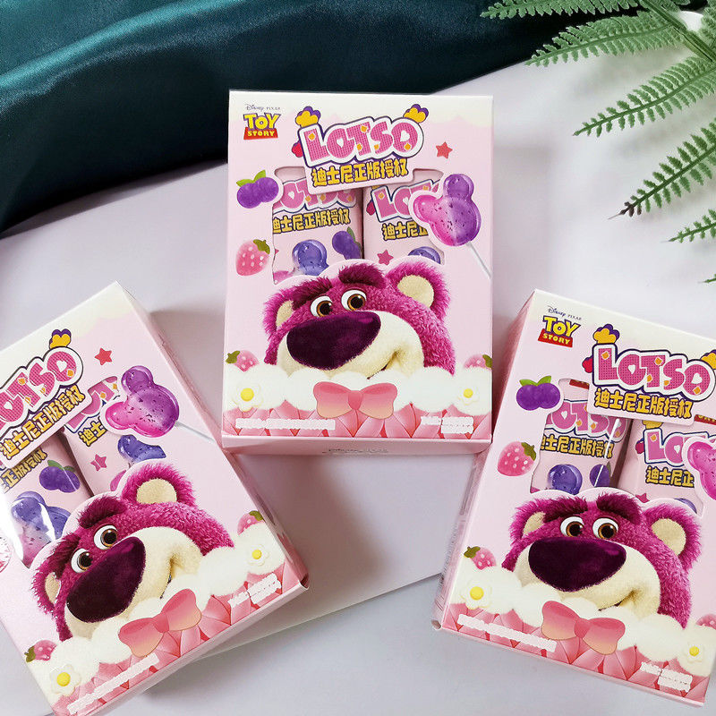 迪士尼草莓熊草莓蓝莓双味棒棒糖18克盒装结婚满月回礼零食伴手礼