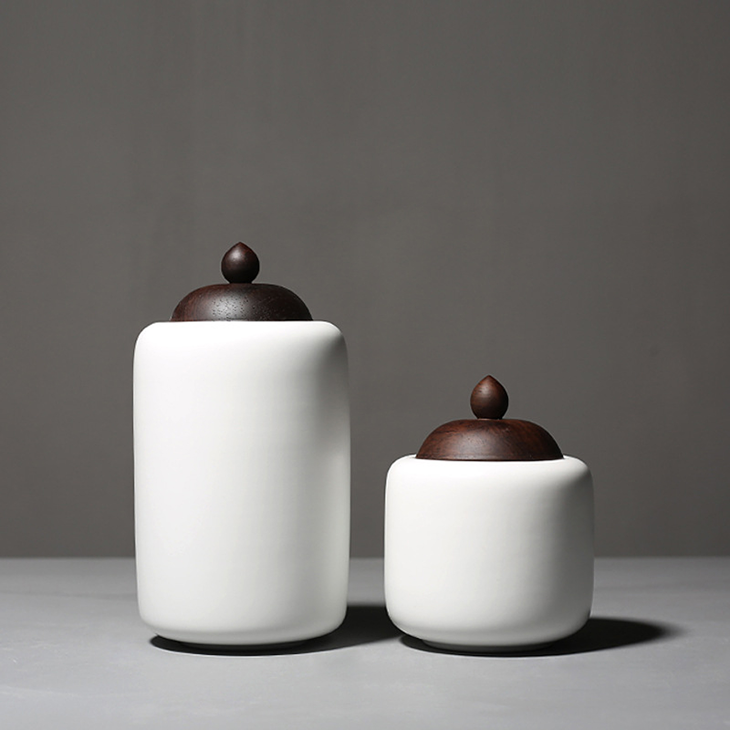 宠物骨灰盒陶瓷北欧风 密封防潮陶瓷罐 爱宠殡葬用品纪念盒木质盖