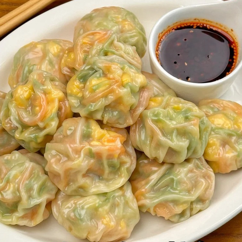 三鲜蔬菜卷懒人早餐半成品营养代餐薄皮水晶包子菜莽韭菜盒子馅饼