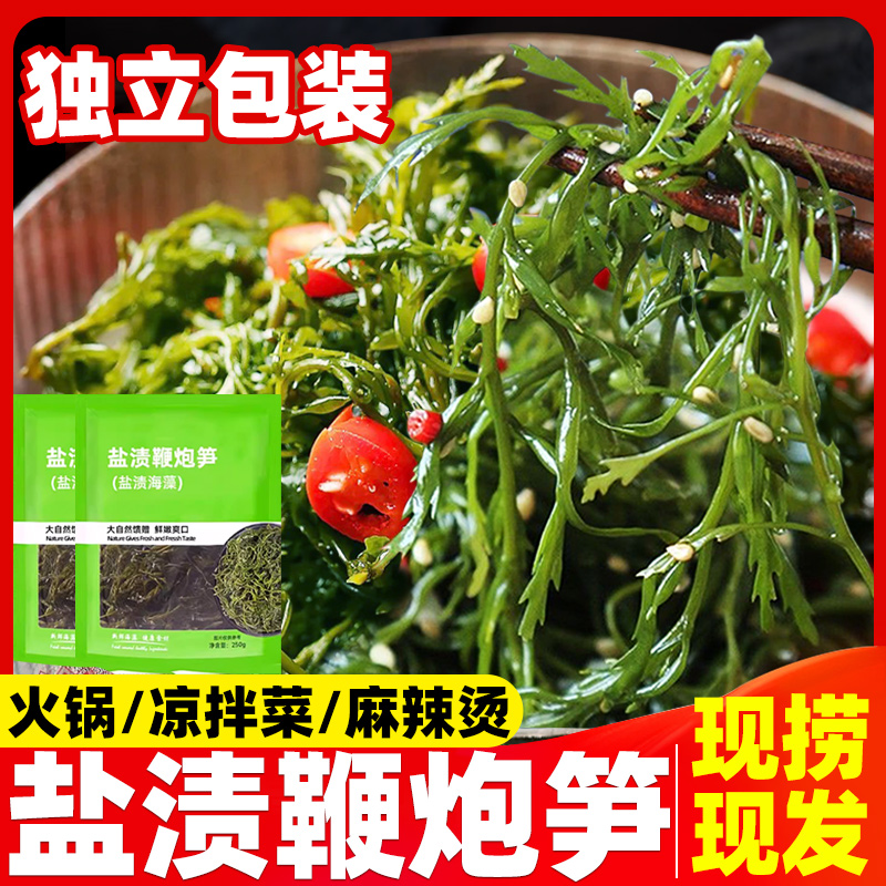 鞭炮笋盐渍凉拌菜海笋马尾藻羊栖草藻菜长寿菜麻辣烫火锅食材新鲜