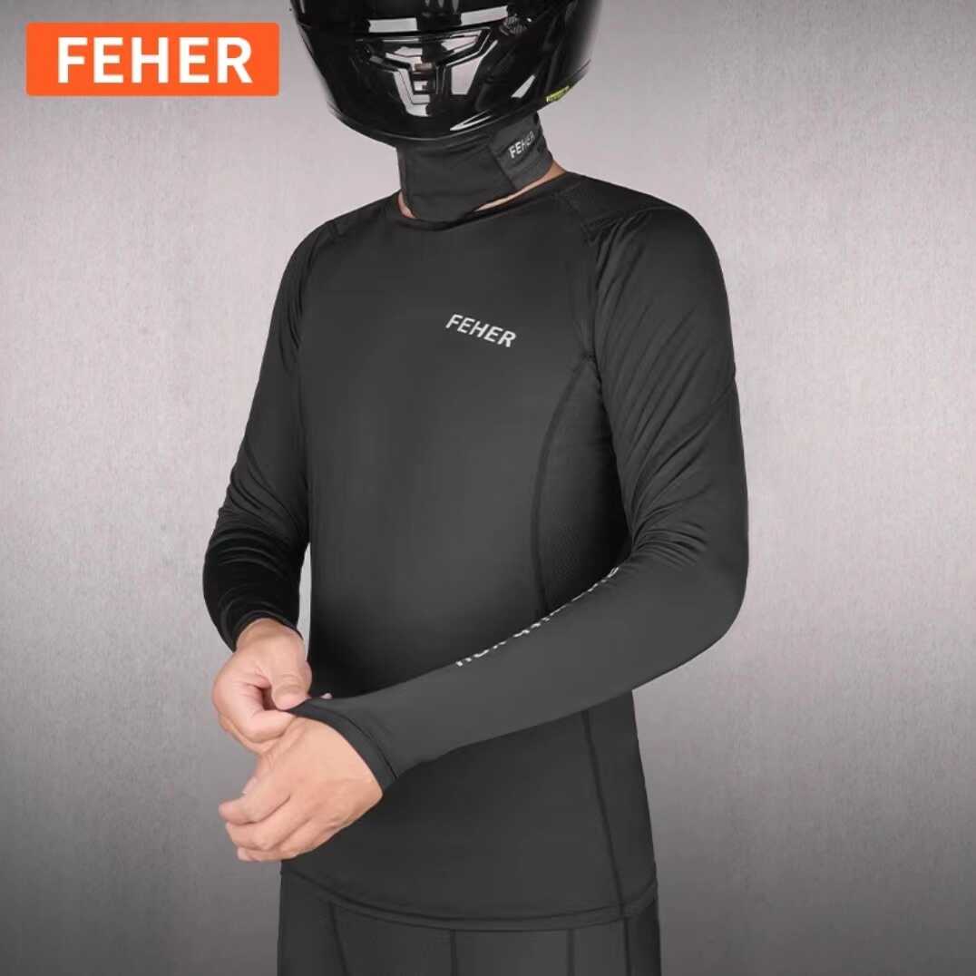 FEHER摩托车骑行吸汗速干滑衣裤子凉爽透气反光运动网眼弹力舒适