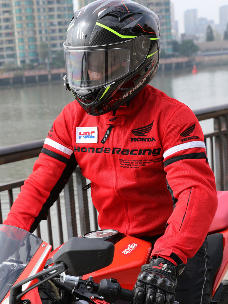 夏季款网眼透气摩托车男骑行服街车骑士夹克防摔防护服摩旅赛车服