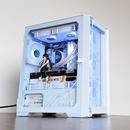 玩嘉绝尘玩家白游戏办公防尘电脑机箱玻璃侧透M ATX主板240水冷