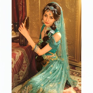 【出租】敦煌飞天舞蹈服西域风情茉莉公主肚皮舞演出服女异域服装