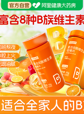诺特兰德复合b族维生素咀嚼片多种b6b12官方正品旗舰店男女多维VB