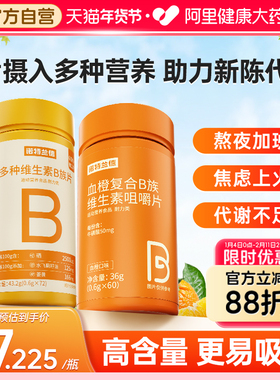 诺特兰德复合维生素b族维生素c咀嚼片男女士多种维b12b3b6b12正品