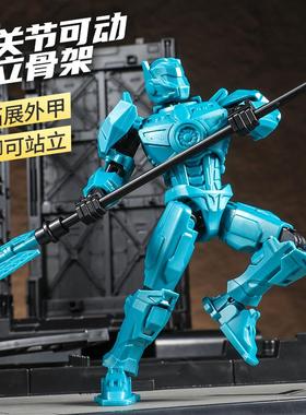 多关节可动人偶机甲diy拼装模型摆件玩具幸运dummy13益智潮流积木