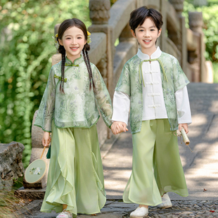 古装 男童汉服春秋季 日常新中式 套装 儿童表演服 中国风高端女童唐装