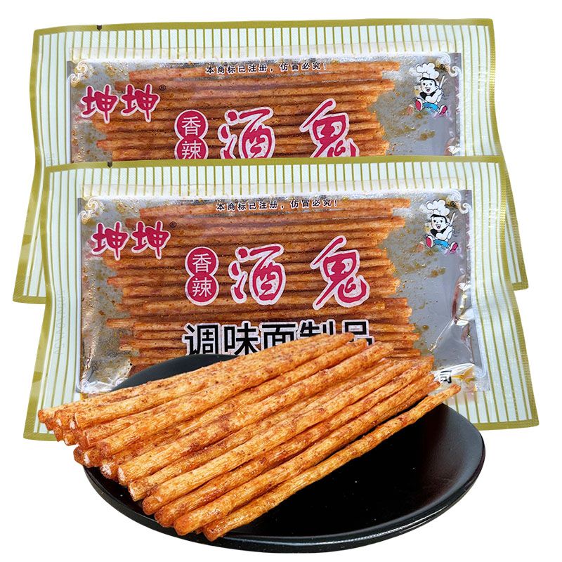 坤坤香辣酒鬼辣条零食麻辣童年儿时8090后怀旧休闲即食小零食小吃