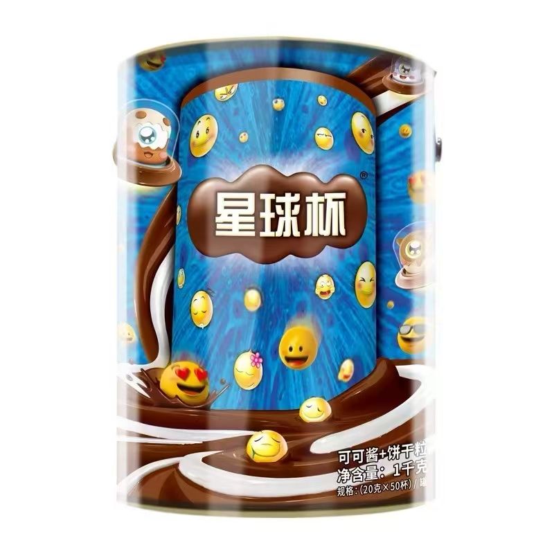 星球杯巧克力杯休闲零食夹心饼干大杯糖果甜甜乐桶装