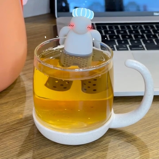 茶先生小人造型泡茶器茶漏食品级硅胶茶漏创意泡茶小人泡茶漏