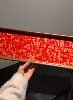 新中式木质百福图相框摆台