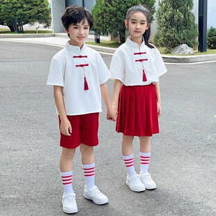 儿童中小学生男女装幼儿园中装汉风裙男女通用四季通用中式套装