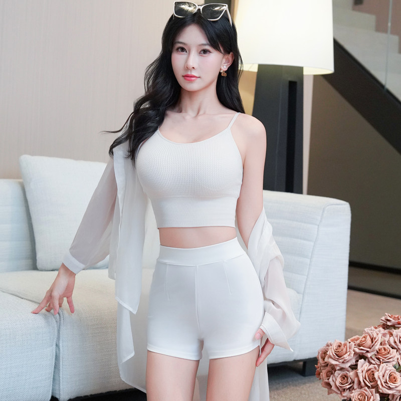 高腰瑜伽跳舞短裤女韩版弹力包臀