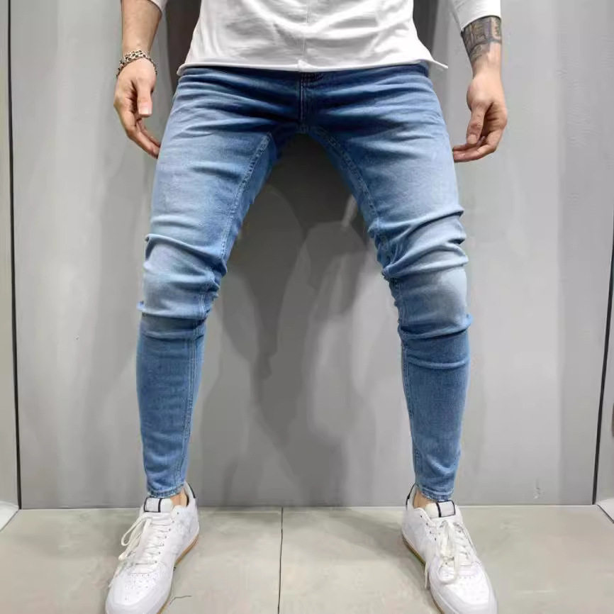 Men's stretch jeans and leggings男弹力牛仔裤小脚裤青春紧身裤