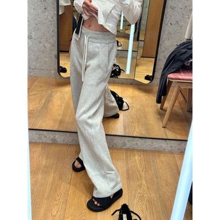 gray sports pants Women sweatpants女长卫裤 American loose