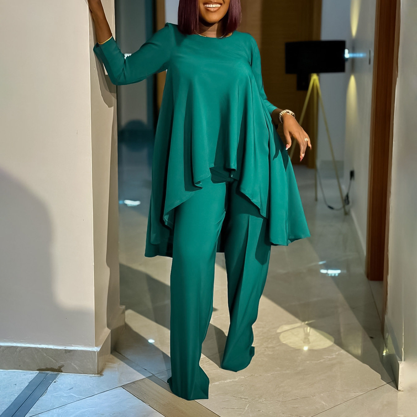 3XL plus size fat MM women African fashion suit大码非洲套装
