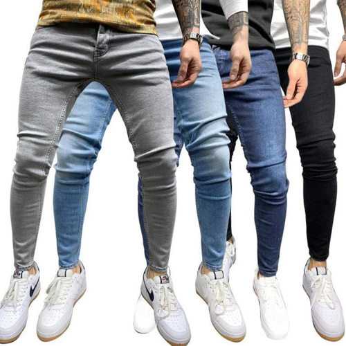 4XL men's embroidered ripped jeans in large size男牛仔裤破洞