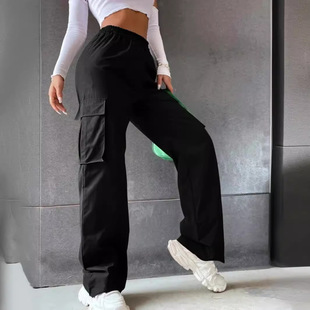 Women's workwear, casual pants, wide leg sports pants女长裤