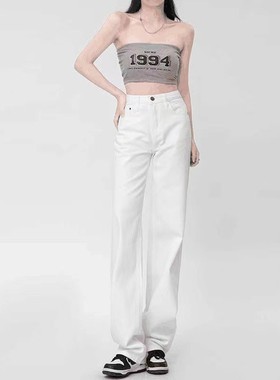 Wide leg jeans for women, high waist, loose fit阔腿牛仔裤女