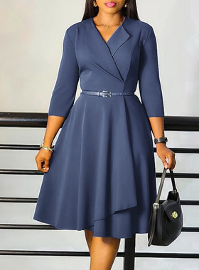 3XL plus size high-waisted African women's dress大码非洲女裙