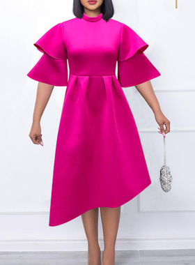 3XL plus size women's evening gown dress大码女晚会礼服连衣裙