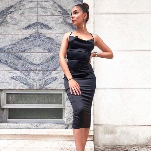 Women's dress with camisole连衣裙女吊带裙法式包臀裙欧美跨境