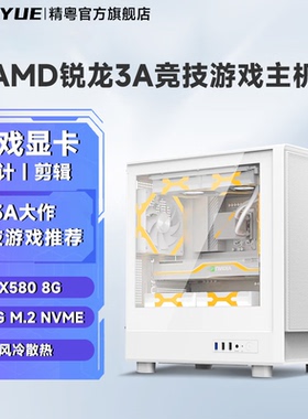 精粤电脑主机AMD锐龙R5 5500 5600X/16G电竞游戏设计剪辑DIY整机